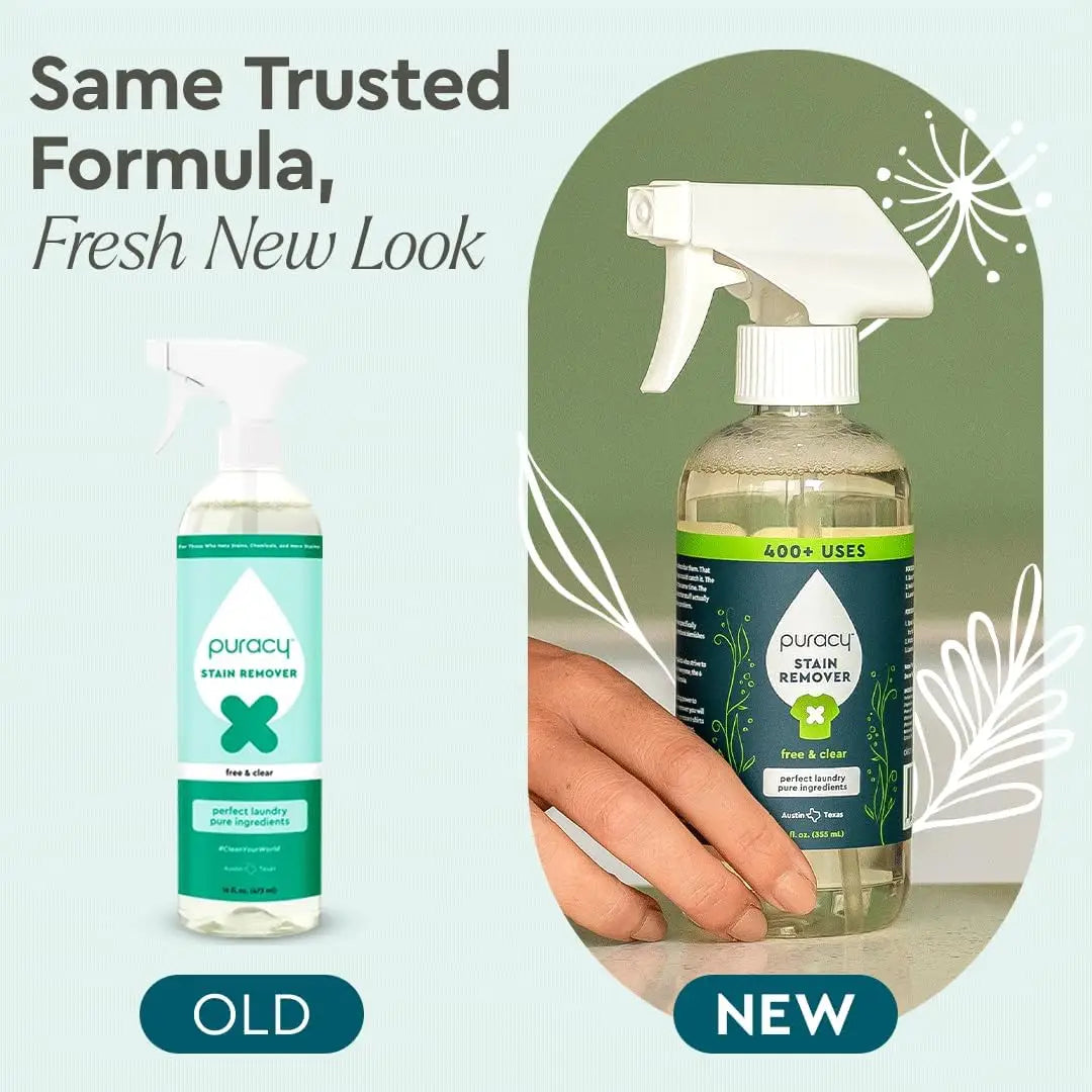 Puracy Natural Laundry Stain Remover - 12oz Full Size Wearever Incontinence