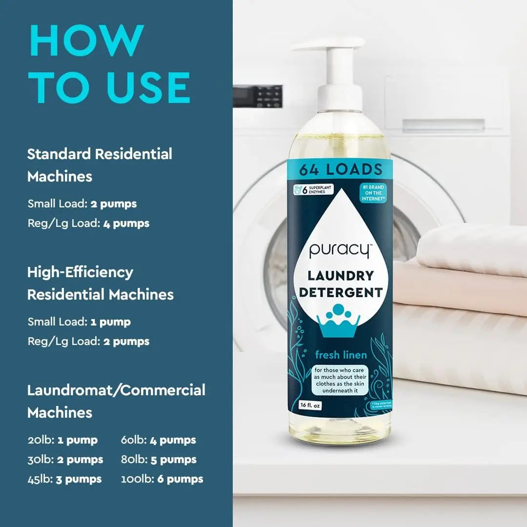 Puracy Natural Laundry Detergent Wearever Incontinence