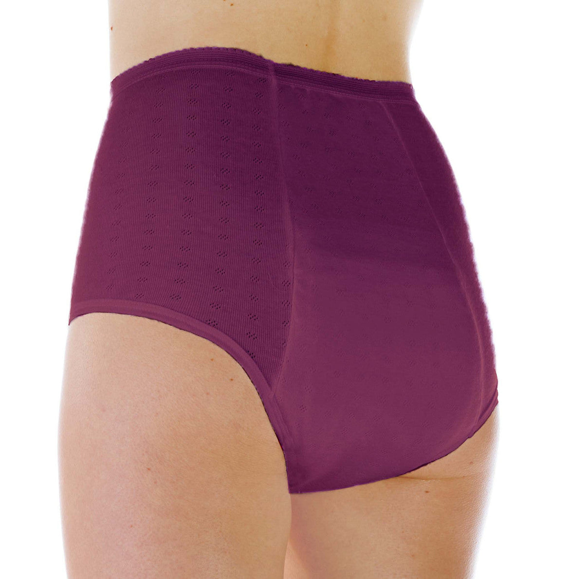 Maximum Absorbency Full Cut Panty - Plum - Back