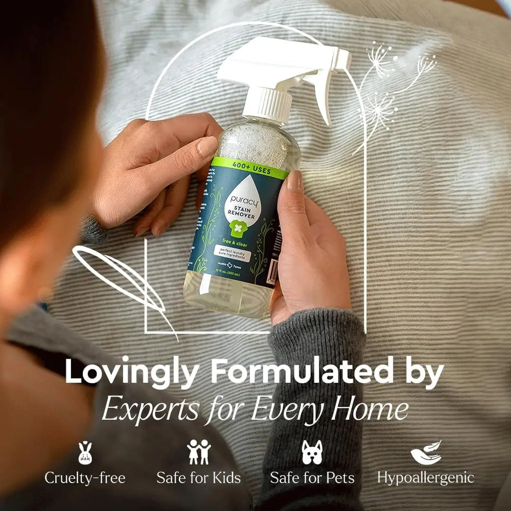 Puracy Natural Laundry Stain Remover - 12oz Full Size Wearever Incontinence