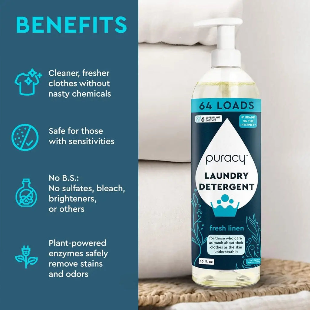 Puracy Natural Laundry Detergent Wearever Incontinence