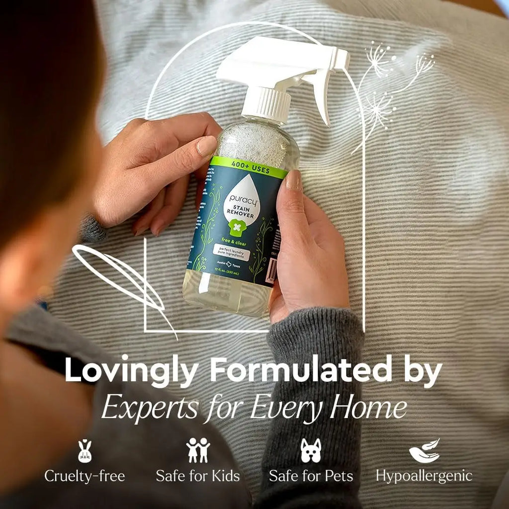 Puracy Natural Laundry Stain Remover – 4oz Travel Wearever Incontinence