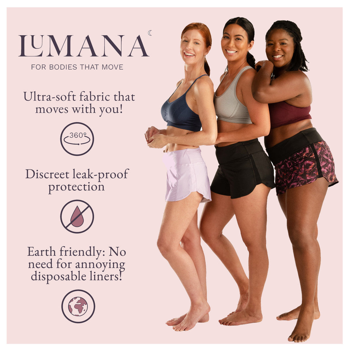 Lumana Leakproof Running Shorts Wearever
