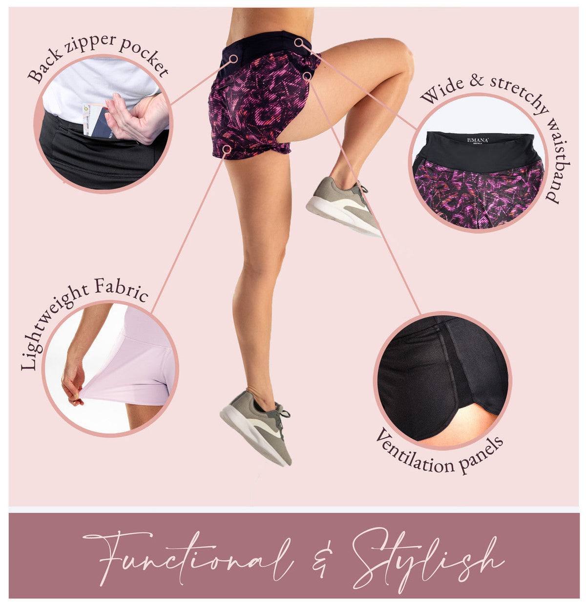 Lumana Leakproof Running Shorts Wearever