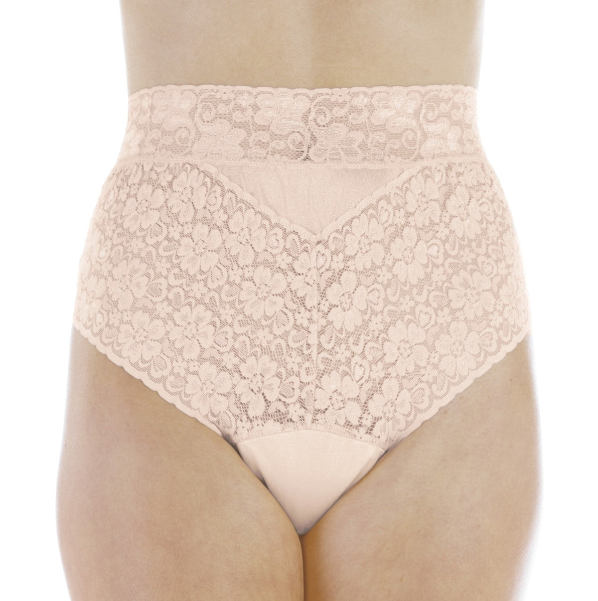 Lovely Lace Panties (L109) - Beige - Front