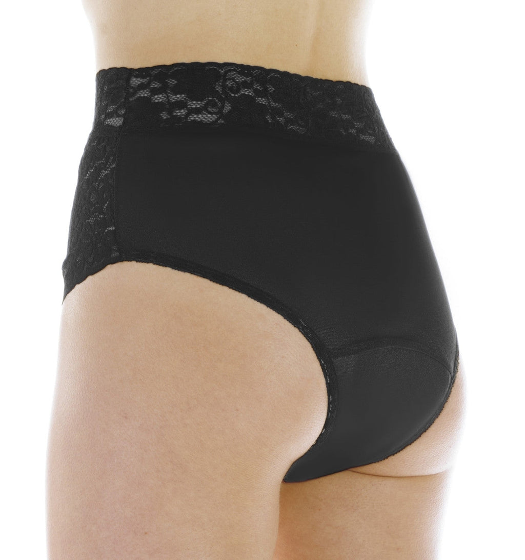 Lovely Lace Panties (L109) - Black - back
